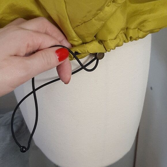 Vintage DKNY Neon Yellow Puffy Short Sleeve Jacket - Picture 5 of 5